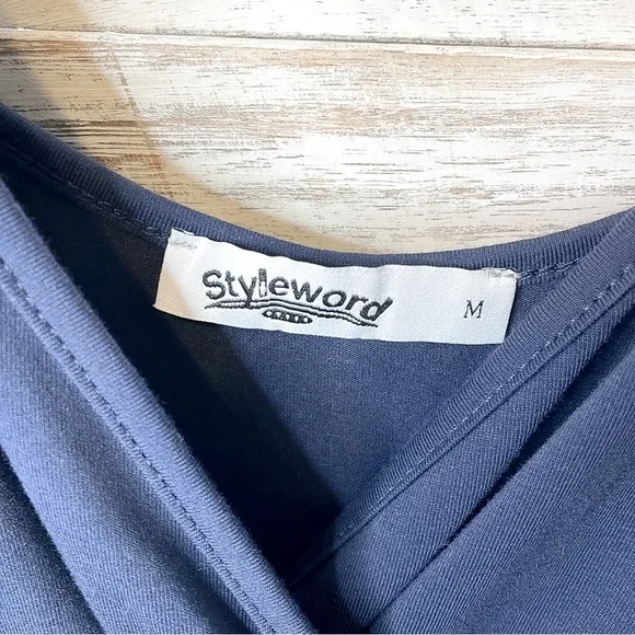 STYLEWORD | Navy Blue Sleeveless Pocket Dress - Picture 5 of 10